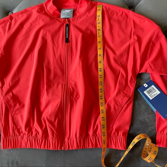 Skechers Explore Bomber Jacket in Red - Picture 11 of 12